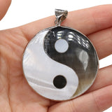 Natural Shell Pendant Yin Yang Balance Religion Soul DIY Necklace Jewelry