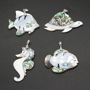 Animal Shape Shell Pendant for Jewelry Making DIY Necklace
