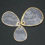 Shell Pendant Droplet Plated Mother Of Pearl Charms