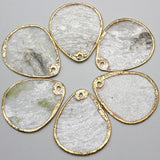 Shell Pendant Droplet Plated Mother Of Pearl Charms