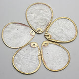 Shell Pendant Droplet Plated Mother Of Pearl Charms