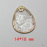 Shell Pendant Droplet Plated Mother Of Pearl Charms
