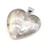 Shell Pendants Reiki Heal Heart Shape Mother-of-pearl Charms for Jewelry Making