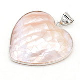 Shell Pendants Reiki Heal Heart Shape Mother-of-pearl Charms for Jewelry Making