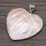 Shell Pendants Reiki Heal Heart Shape Mother-of-pearl Charms for Jewelry Making