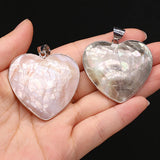 Shell Pendants Reiki Heal Heart Shape Mother-of-pearl Charms for Jewelry Making