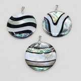 Round Mother of Pearl Shell Pendants for Jewelry Making DIY Necklace