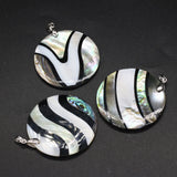 Round Mother of Pearl Shell Pendants for Jewelry Making DIY Necklace