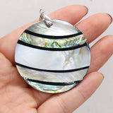 Round Mother of Pearl Shell Pendants for Jewelry Making DIY Necklace