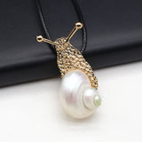 Snail Shell Pendants Alloy Golden Silvery Charms for DIY Jewelry Making 55X30mm
