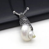 Snail Shell Pendants Alloy Golden Silvery Charms for DIY Jewelry Making 55X30mm