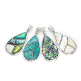 Shell Pendants Water Drop Shape Lake & Abalone Shell for Jewelry Making