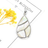 Shell Pendants Water Drop Shape Lake & Abalone Shell for Jewelry Making