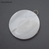 Shell Plating Rhinestone Pendant for DIY Jewelry Making