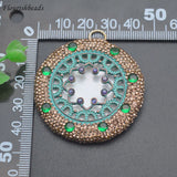 Shell Plating Rhinestone Pendant for DIY Jewelry Making