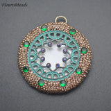 Shell Plating Rhinestone Pendant for DIY Jewelry Making