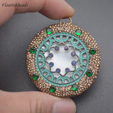Shell Plating Rhinestone Pendant for DIY Jewelry Making