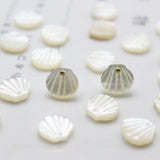 Shell Scallop Beads for Jewelry Making - Crafted with Side Holes
