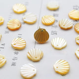 Shell Scallop Beads for Jewelry Making - Crafted with Side Holes