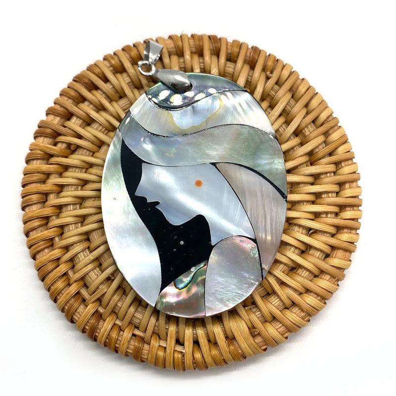 Abalone Shell Stitching Pendant for DIY Jewelry Making