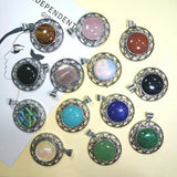 Shell Stone Retro Silver Pendant Rose Quartz Star