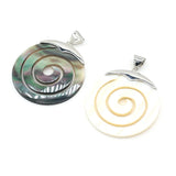 Natural Shell Round Pendant for Jewelry Making DIY Gift