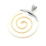 Natural Shell Round Pendant for Jewelry Making DIY Gift
