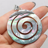 Natural Shell Round Pendant for Jewelry Making DIY Gift