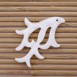 Natural Shell Mother of Pearl Pendant Charms Antlers