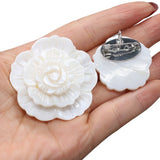 Flower Shape Shell Brooch for Jewelry Making