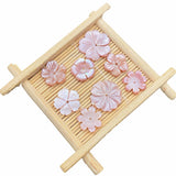 Pink Carved Shell Flower Charms for Jewelry Making Necklace Earring DIY