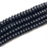 Shungite Stone Beads 15'' Rondelle for Jewelry Making