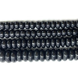 Shungite Stone Beads 15'' Rondelle for Jewelry Making