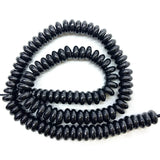 Shungite Stone Beads 15'' Rondelle for Jewelry Making