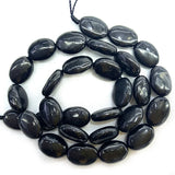 Natural Shungite Stone Beads 15'' Oval DIY Loose Beads