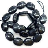 Natural Shungite Stone Beads 15'' Oval DIY Loose Beads