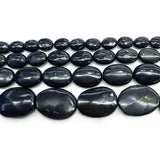 Natural Shungite Stone Beads 15'' Oval DIY Loose Beads