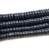 Natural Shungite Stone Beads 15'' Rondelle DIY Loose Beads