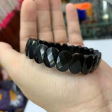 Shungite Stone Beads Bracelet Gemstone Jewelry Bangle Charm Gift