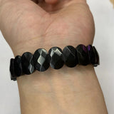 Shungite Stone Beads Bracelet Gemstone Jewelry Bangle Charm Gift