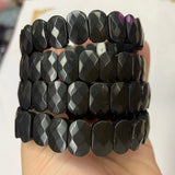 Shungite Stone Beads Bracelet Gemstone Jewelry Bangle Charm Gift