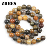 Silicified Wood Stone Ball Beads 6/8/10/12MM Round Spacers