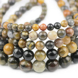 Silicified Wood Stone Ball Beads 6/8/10/12MM Round Spacers