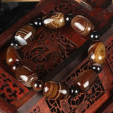 Natural Silk Agate Bracelet for Men and Women
