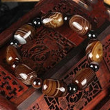 Natural Silk Agate Bracelet for Men and Women