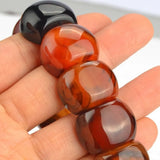 National Style Natural Silk Wrapped Agate Bracelet Men Women