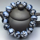 White Dragon Pattern Agate Bracelet National Wind Buddha Bead Jewelry