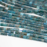 Natural Apatite Round Tube Beads 4mmx4mm