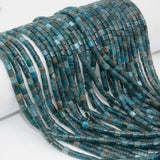 Natural Apatite Round Tube Beads 4mmx4mm