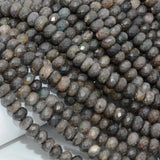 Natural Grey Opal Faceted Rondelle Beads 7.8mm-8mm